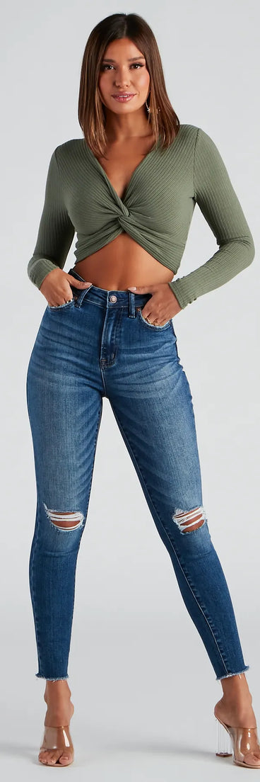 Taylor High Rise Skinny Crop Jeans By Windsor Denim