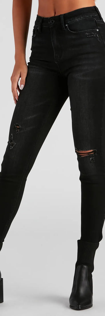 Taylor High Rise Distressed Skinny Jeans By Windsor Denim