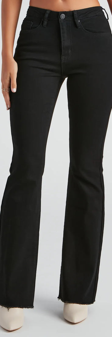 Love This Mid-Rise Flare Denim Jeans