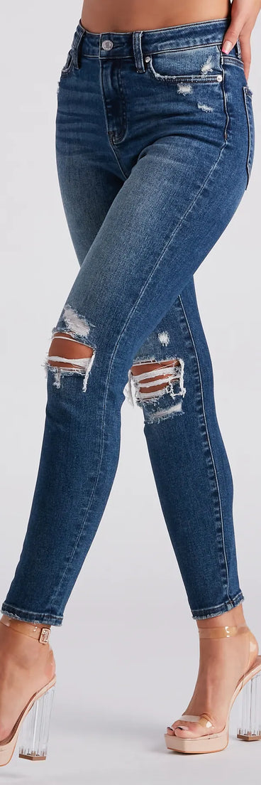 Taylor High-Rise Destructed Skinny Ankle Jeans by Windsor Denim