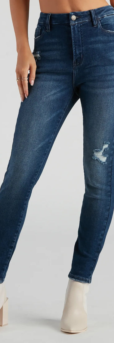 Taylor High-Rise Destructed Skinny Ankle Jeans by Windsor Denim