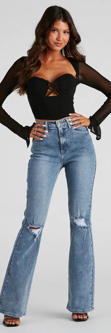 New Places High Rise Flare Denim Jeans