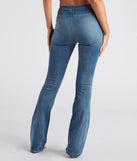 Totally Trendy Frayed Low-Rise Flare Jeans
