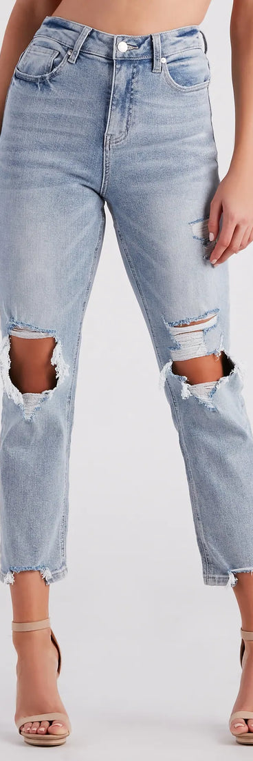 Designed for campus outfits, sleek workwear, and on-the-go moments, the High-Rise Straight Cropped Jeans by Windsor Denim are trendy medium denim wash bottoms for women bringing effortless fall versatility.