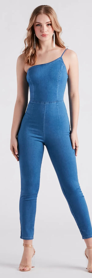 Retro Diva Denim Catsuit