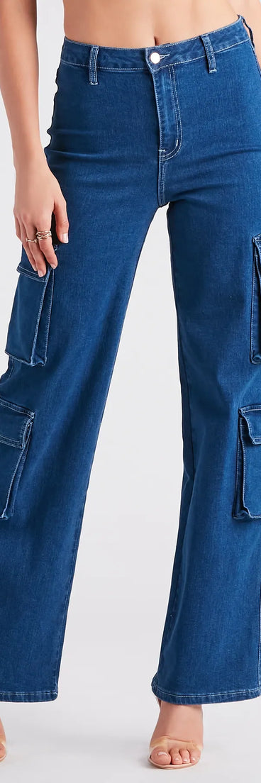 Cutie In Charge Wide Leg Denim Pants