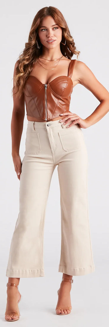 Go-Getter High Rise Wide Leg Denim Jeans