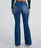 All Buttoned Up High-Rise Flare Denim Jeans