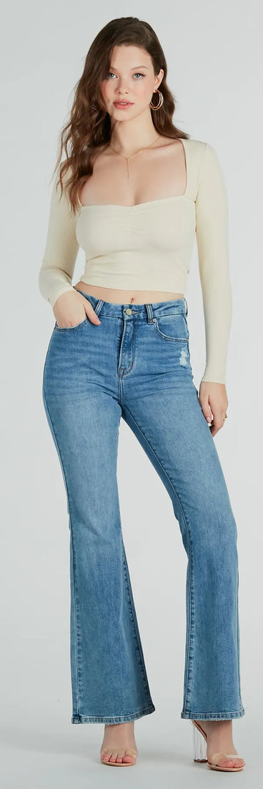 Bri High Waist Flare Jeans by Windsor Denim