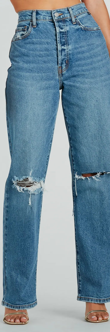 High Demand Distressed Boyfriend Denim Jeans