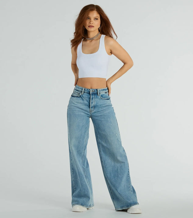 Iconic Staple High-Rise Wide-Leg Jeans Windsor