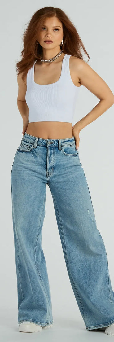 Iconic Staple High-Rise Wide-Leg Jeans