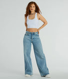 Iconic Staple High-Rise Wide-Leg Jeans