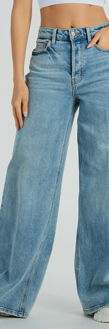 Iconic Staple High-Rise Wide-Leg Jeans