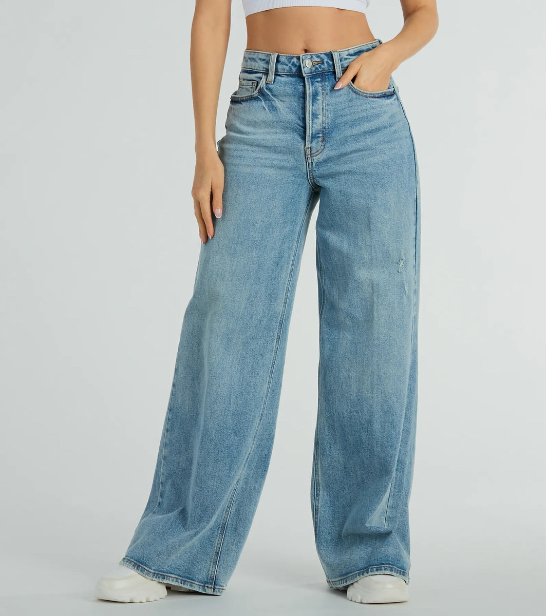 Easton Super High Rise Wide Leg Jeans