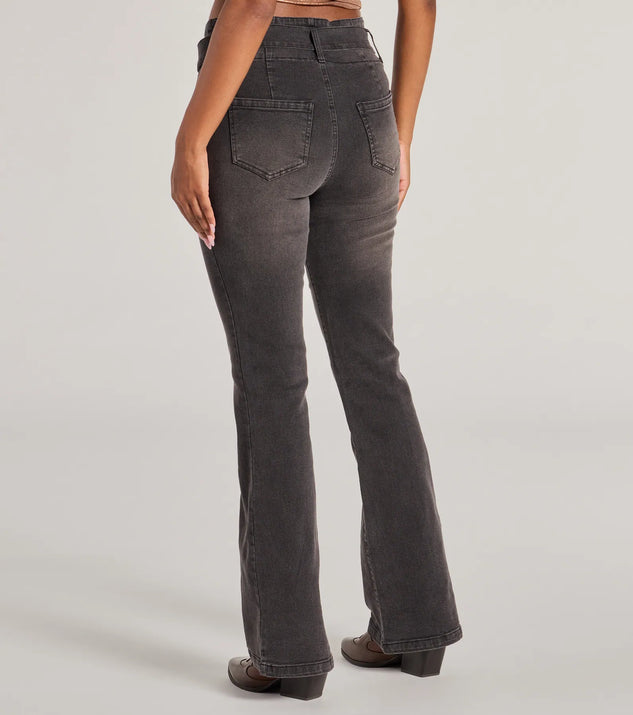 Cool-Girl Era Belted Flare-Leg Jeans | Windsor