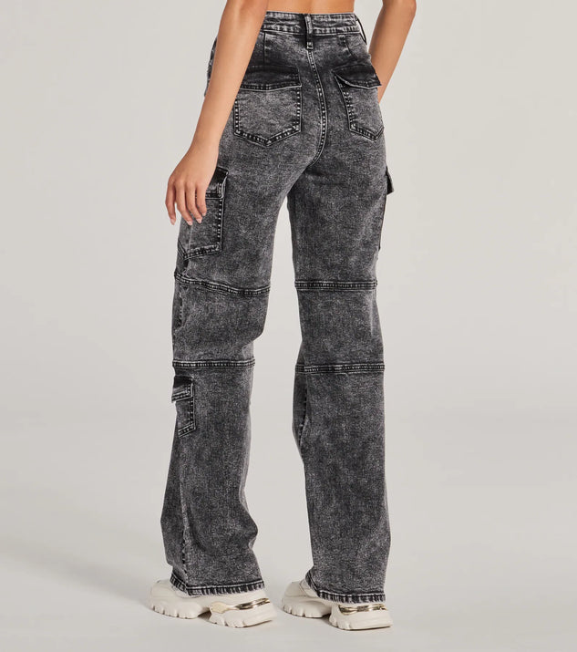 【新品未使用】entire studios DENIM CARGO ブラック L Cool Captured High Rise Cargo Denim Jeans | Windsor
