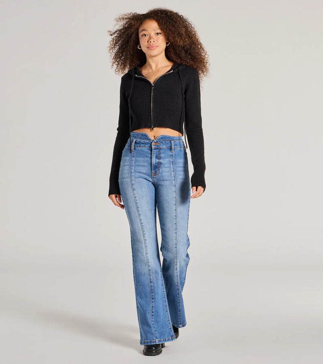 So Extra High-Rise Flared Wide-Leg Denim Jeans | Windsor So Extra High-Rise Flared Wide-Leg Denim Jeans | Windsor