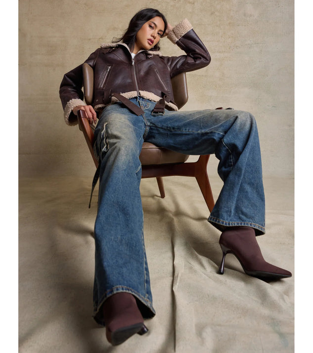 Trendsetter High-Rise Wide-Leg Cargo Jeans | Windsor