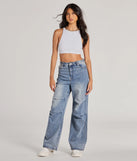 The Stylish Journey High-Rise Straight-Leg Denim Jeans is a pair of stylish women's denim pants, perfect for creating easy winter outfits, from casual days to holiday gatherings.