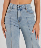 Create bold, fashion-forward looks for spring or summer with the Stylish Refresh High-Rise Wide-Leg Denim Jeans in medium denim wash, a must-have piece from Windsor’s collection of stylish bottoms for women.