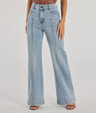 The Stylish Refresh High-Rise Wide-Leg Denim Jeans is a trendy women's bottom in medium denim wash, designed with modern details and alluring textures to complete chic outfits for 2025.