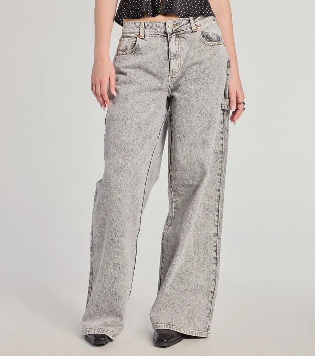 Totally Edgy Mid-Rise Wide-Leg Denim Jeans | Windsor