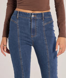 Create bold, fashion-forward looks for spring or summer with the Seamlessly Chic High-Rise Bootcut Denim Jeans in dark denim wash, a must-have piece from Windsor’s collection of stylish bottoms for women.