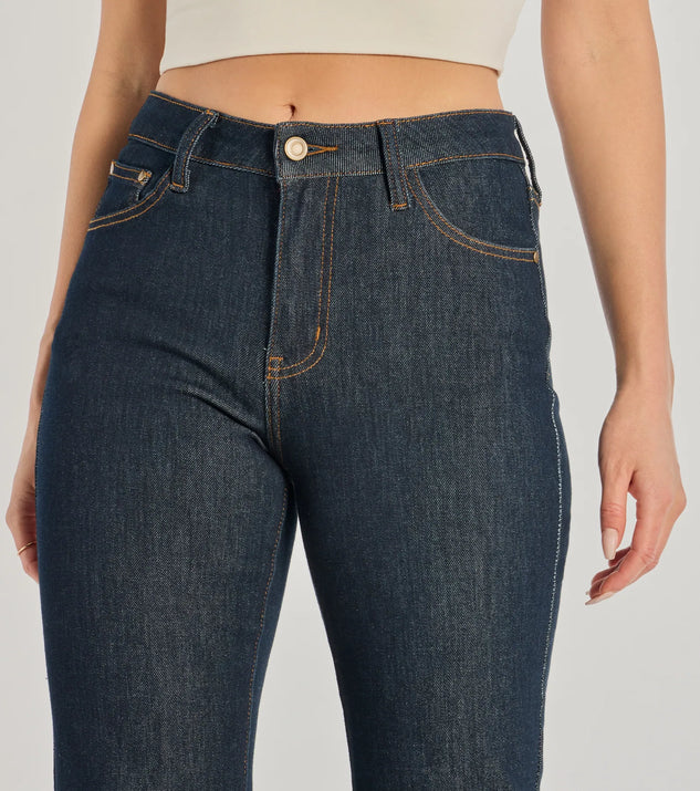 Elevated Chic High-Rise Straight Leg Denim Jeans | Windsor