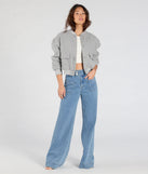 Create bold, fashion-forward looks for spring or summer with the Extra Trendy High Rise Wide Leg Trouser Denim Jeans in medium denim wash, a must-have piece from Windsor’s collection of stylish bottoms for women.