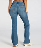 Elevate summer looks with the So Far So Good High-Rise Bootcut Denim Jeans, a sleek pair of dark denim wash jeans designed for comfort, shape, and style.