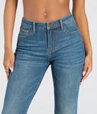 Complete your summer wardrobe with the So Far So Good High-Rise Bootcut Denim Jeans, trendy women's jeans in dark denim wash made to mix, match, and stand out.