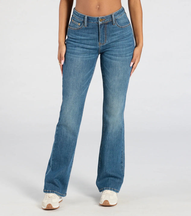So Far So Good High-Rise Bootcut Denim Jeans
