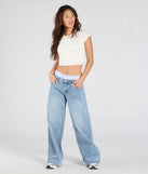 Create bold, fashion-forward looks for spring or summer with the Trend Seeker Boxer Trim Wide-Leg Denim Jeans in medium denim wash, a must-have piece from Windsor’s collection of stylish bottoms for women.