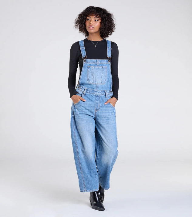 Casual Aesthetic Baggy Denim Overalls | Windsor