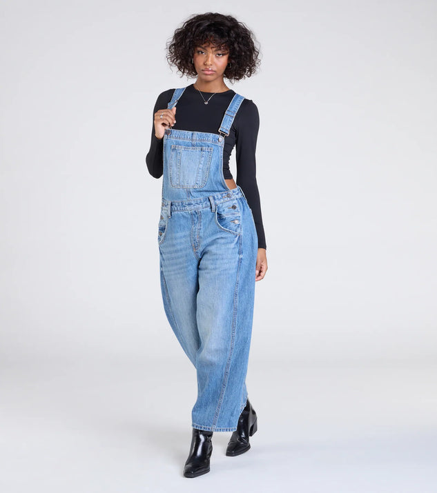 Casual Aesthetic Baggy Denim Overalls | Windsor