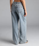 Pair the On Trend Mid-Rise Wide-Leg Denim Jeans with your favorite crop or bodysuit for effortless warm-weather looks with on-trend light blue jeans that speak your style.