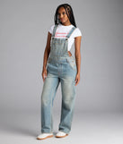 Casual Babe Tinted Denim Overalls