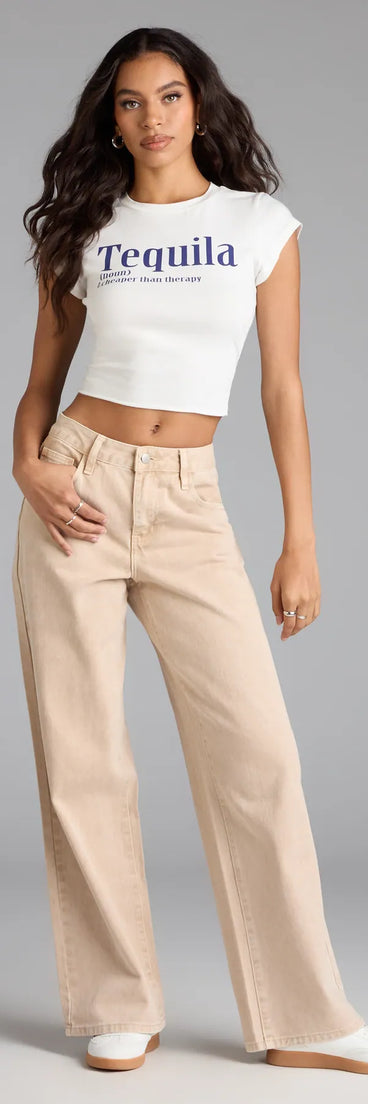 Choosing taupe jeans means the Fresh Vibes Mid-Rise Wide Leg Denim Jeans are your new power move—polished enough for plans, bold enough for the gram.