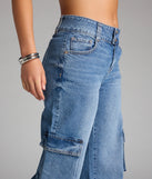 Off Duty Vibes Mid Rise Cargo Jeans