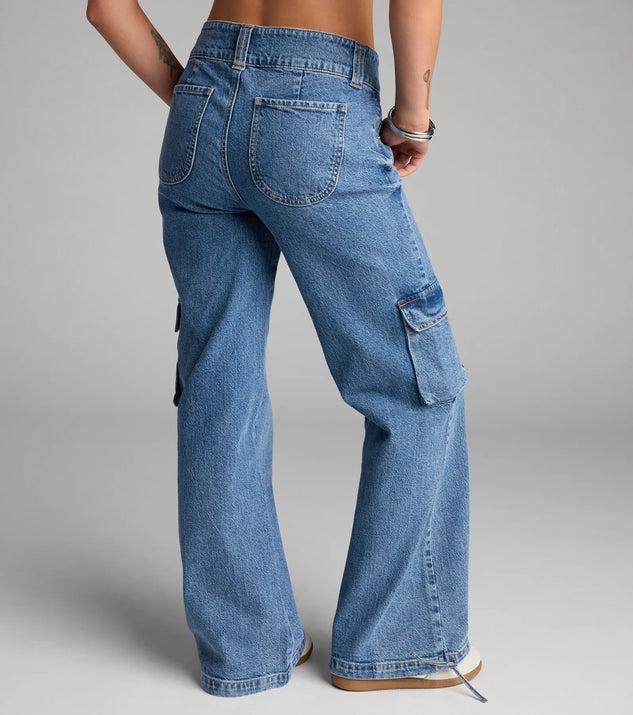 Off Duty Vibes Mid Rise Cargo Jeans | Windsor