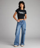 Off Duty Vibes Mid Rise Cargo Jeans