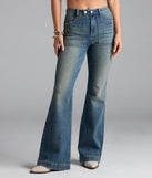 Pair the Word On The Street Mid-Rise Flare Denim Jeans with your favorite crop or bodysuit for effortless warm-weather looks with on-trend dark denim wash jeans that speak your style.