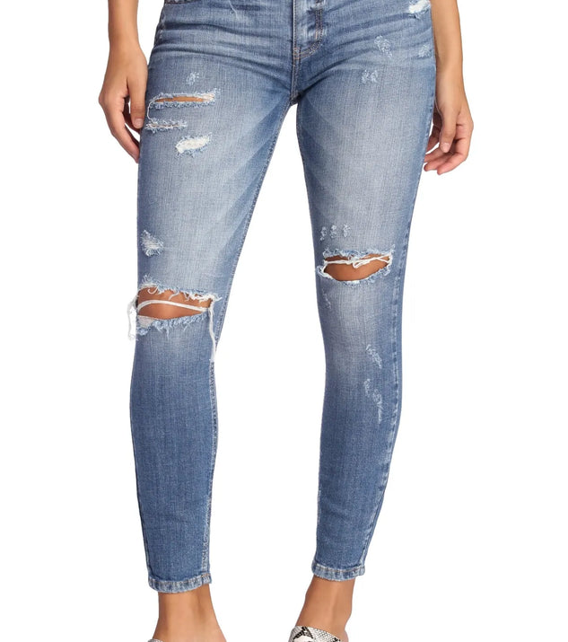 Going The Distance Distressed Skinny Jeans