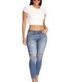 Going The Distance Distressed Skinny Jeans
