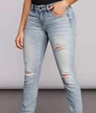 Jude Mid Rise Distressed Jeans