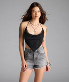 Cool Classic High-Rise Frayed Denim Shorts