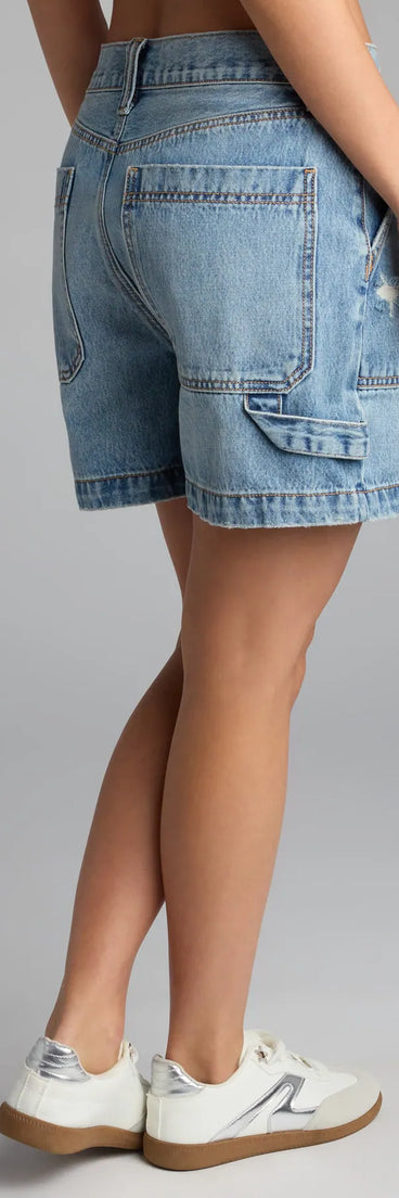 Style up your rotation with the No Plans Just Vibes Denim Shorts, trendy medium denim wash shorts made to anchor every outfit with attitude and ease.