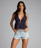 Designed for campus outfits, sleek workwear, and on-the-go moments, the Cut to the Chase Mid-Rise Denim Shorts are trendy light blue bottoms for women bringing effortless fall versatility.