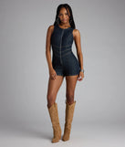 Make getting ready easy with the Steal Your Heart Denim Romper in dark denim wash, a playful one-piece perfect for brunch dates, weekend plans, or vacation vibes.